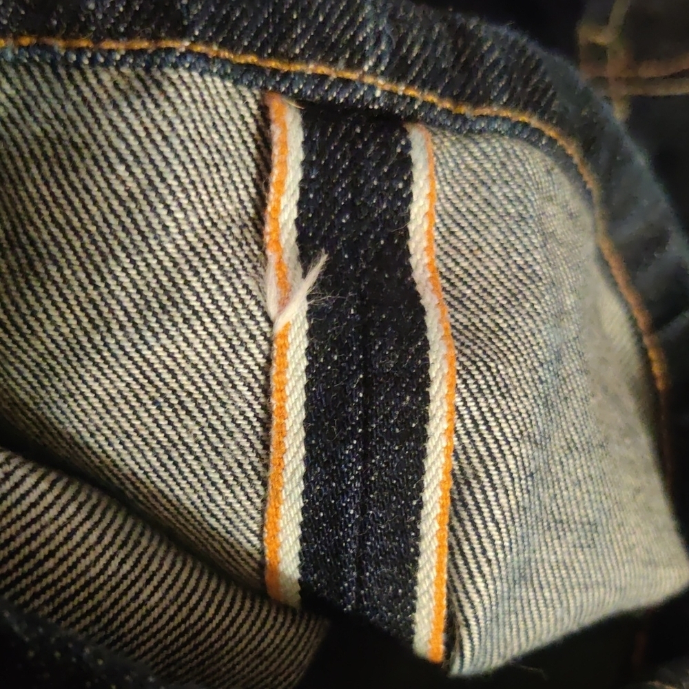 imogene + willie Blue Straight Button Fly Selvedge Jeans 27 x 33 - Picture 8 of 9